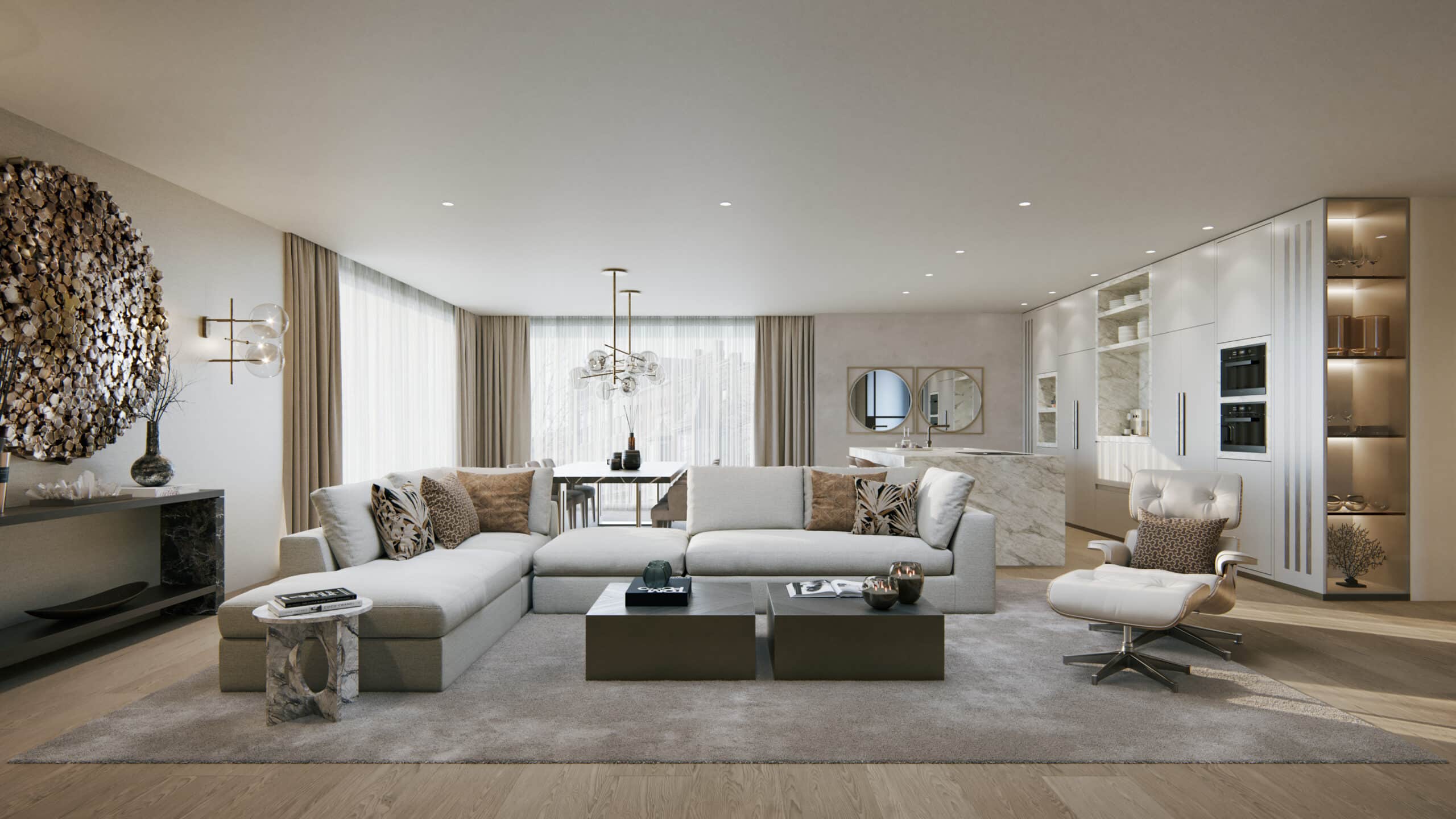 Luxurious living room by Dami